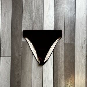 L.A. HEARTS Red Velour High Thigh Bikini Bottom | Size: Large